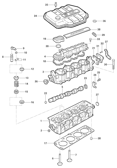 Imagem de Cabeçote do motor 8V