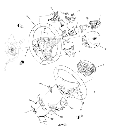 Imagem de Volante deluxe N52 (2022–2023) com acabamento, airbag e controles integrados