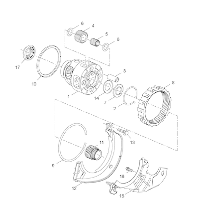 Imagem de Transmissão automática conjunto suporte e diferencial dianteiro (MNJ, MSD)