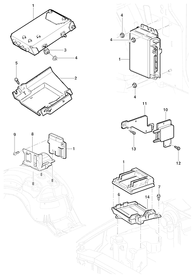 Imagem de Módulo de controle eletrônico do motor e acessórios de fixação
