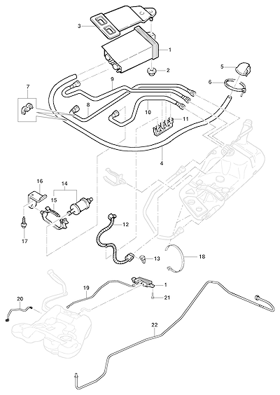 Imagem de Sistema de emissão e controle de vapor de combustível (canister)