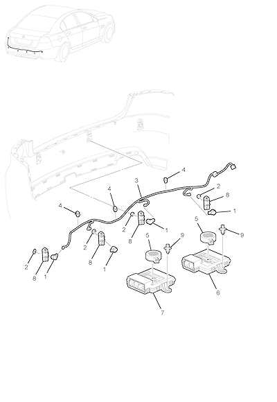 Imagem de Sensor de ré e módulo de assistência ao estacionamento (UD7)