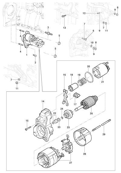 Imagem de Motor de partida e componentes elétricos Valeo