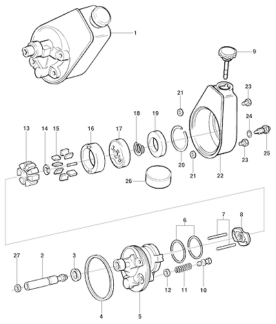 Imagem de Componentes da bomba da direção hidráulica motor gasolina L35/LG3/LW9