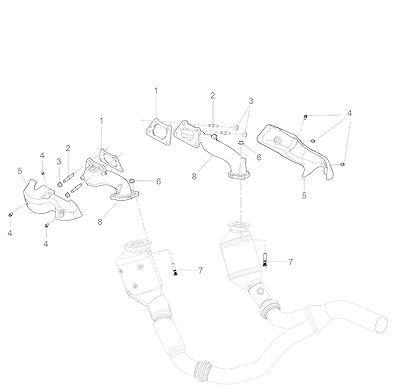 Imagem de Sistema de escapamento 3.6L gasolina (LFX) com tubos e acessórios completos