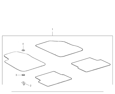 Imagem de Pacote de tapetes e acessórios para assoalho em carpete e PVC