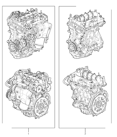 Imagem de Conjunto motor e motor parcial 1.4 L gasolina (LE2, LEX)
