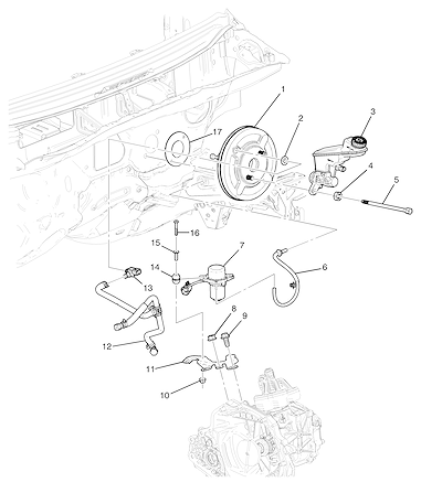 Imagem de Montagem do servomotor e cilindro mestre do freio automático (2014)