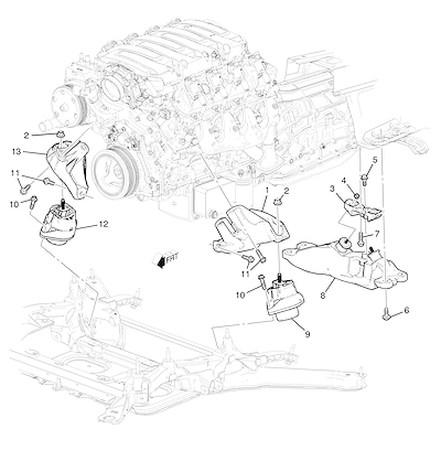 Imagem de Montagem motor e transmissão LT1 6.2-7 automático MF6