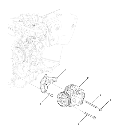 Imagem de Ar-condicionado montagem e suporte do compressor (Lex/1.4P)
