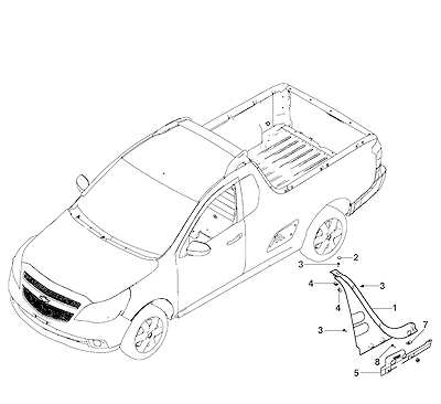 Imagem de Molduras e peças da carroceria lateral (LHD) (2011–2021)