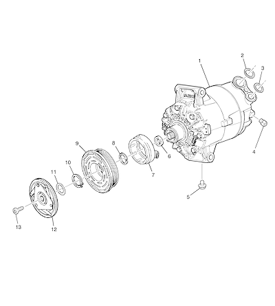 Imagem de Compressor e componentes do ar-condicionado (LE9/2.4V) (2011)