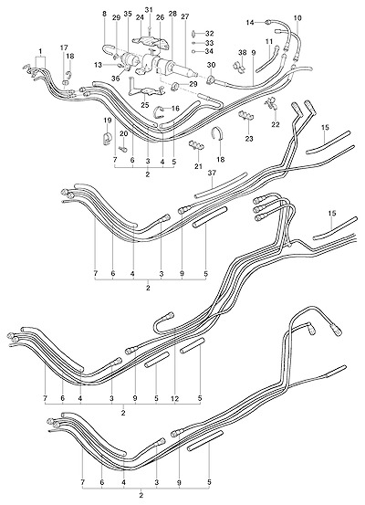 Imagem de Linha de combustível e bomba para motor gasolina LM3 EFI