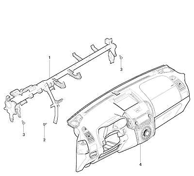 Imagem de Painel de instrumentos parte 3 (2013–2016) LHD