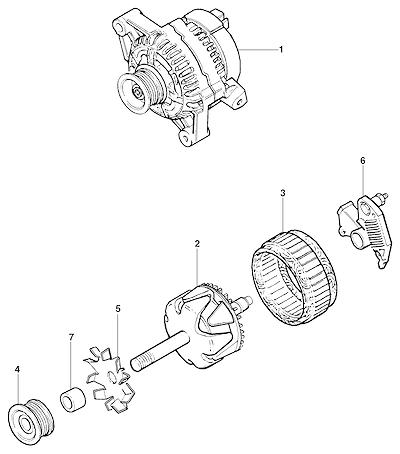 Imagem de Alternador 105A para motor gasolina LDX