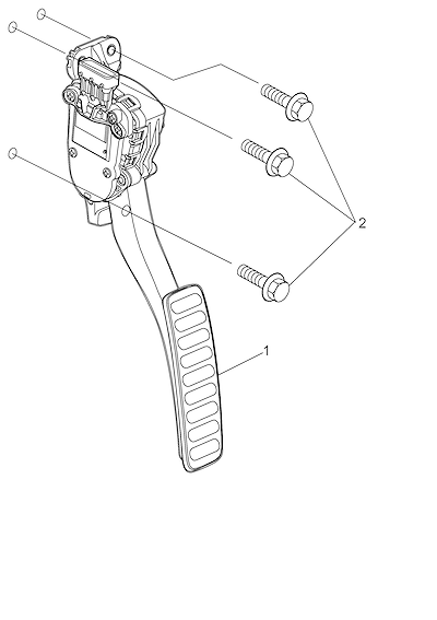 Imagem de Pedal acelerador e controle com suporte e parafusos essenciais