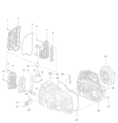 Imagem de Transmissão automática partes associadas e conversor de torque (MH9)