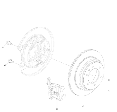 Imagem de Conjunto de freio a disco traseiro (JL9) completo e original