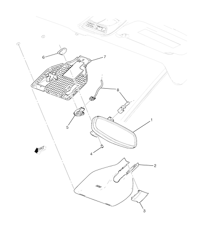 Imagem de Espelho retrovisor interno automático com sensor multifunção (2017–2021)