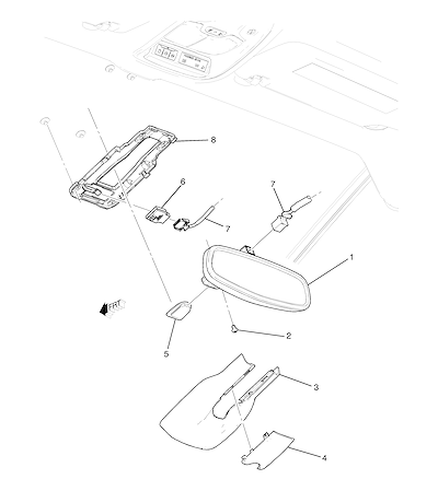 Imagem de Espelho retrovisor interno automático com sensor multifunção (2022–2023)