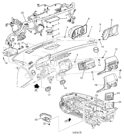 Imagem de Painel de instrumentos elétrico com controles, visor, rádio e fiação integrada