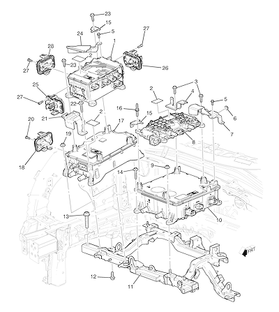 Imagem de Módulos e suportes do sistema de controle e potência do motor de acionamento