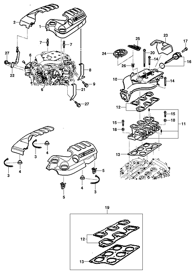Imagem de Coletor de admissão e componentes para motor (ano 2005–)