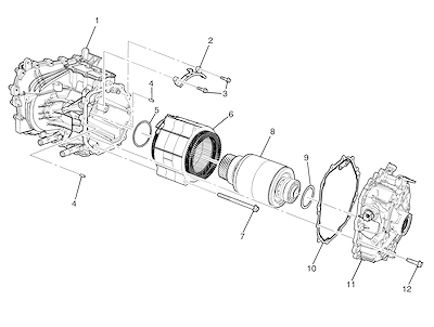 Imagem de Transmissão automática conjunto carcaça e motor acionador (2017–2021)