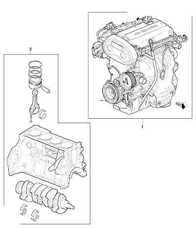Imagem de Conjunto motor e motor parcial 1.8 (2014)