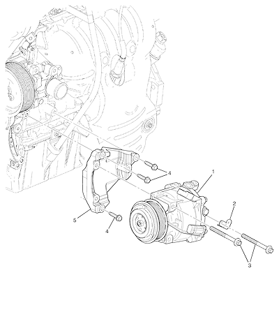 Imagem de Ar condicionado montagem compressor (LFJ/1.6-0) (2013–2014)