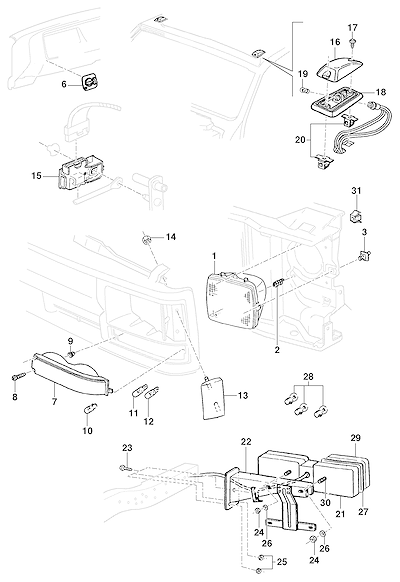 Imagem de Iluminação externa completa para GMC 6.100 e 6.150