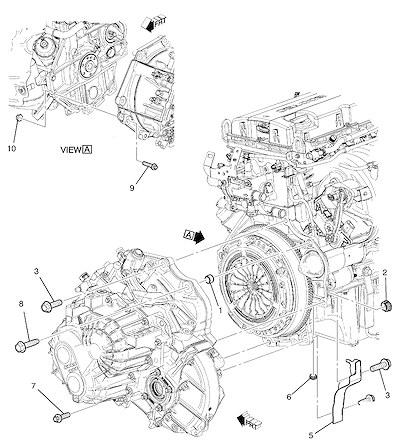Imagem de Fixação do motor e transmissão manual com parafusos, porcas e buchas diversas (1)