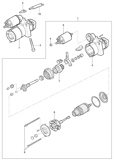 Imagem de Componentes do motor de partida L35, LG3 e LW9