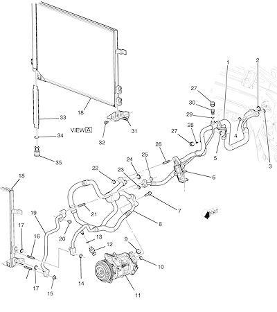 Imagem de Sistema de refrigeração do ar-condicionado (LT1/6,2-7)