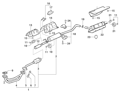 Imagem de Sistema de escapamento e silenciador para motores 16 V