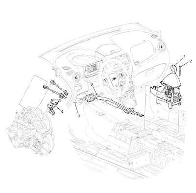 Imagem de Controles e cabos para transmissão manual
