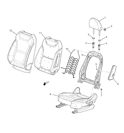 Imagem de Conjunto banco dianteiro e traseiro com ajuste e airbag lateral (1)