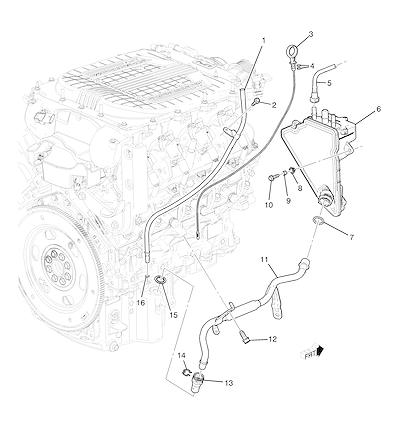 Imagem de Motor 6.2L V8 separador e indicador de nível de óleo (LT1/6.2-7)
