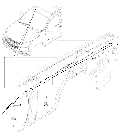 Imagem de Sistema airbag do teto com trilhos e sensores de impacto lateral