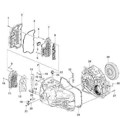 Imagem de Transmissão automática caixa e peças relacionadas para manutenção e reparo