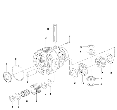 Imagem de Transmissão automática e diferencial dianteiro com suportes e rolamentos