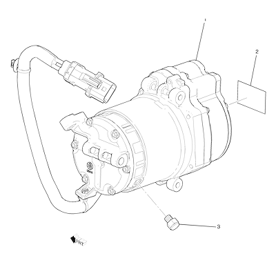 Imagem de Compressor e componentes do ar-condicionado (2017–2021)