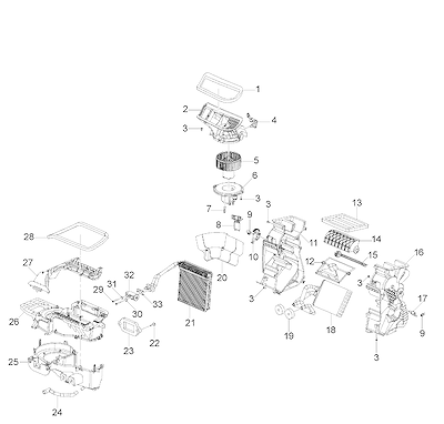 Imagem de Conjunto módulo ar-condicionado e aquecedor (2007–2010)