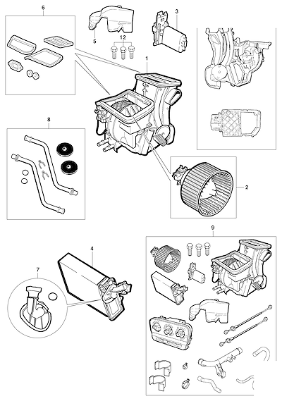Imagem de Conjunto aquecedor com módulo, ventilador, resistor e kits de vedação e mangueiras