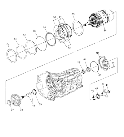 Imagem de Transmissão automática 10L90 (2017–2019) com caixa e peças relacionadas
