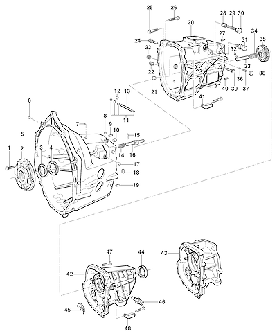 Imagem de Carcaças e componentes da transmissão motor LJ6/LG3/LK6/LLK (2002)