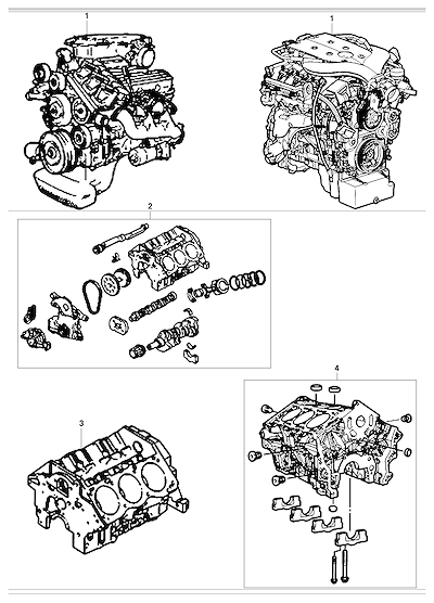 Imagem de Motor conjunto 3.6 e 3.8 V6 SFI completo e parcial