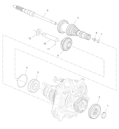 Imagem de Transmissão manual 5 marchas com engrenagens e retentores (33,3 mm)