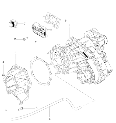 Imagem de Caixa de transferência e componentes de montagem para controle e adaptação