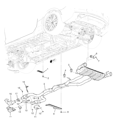 Imagem de Sistema de escapamento traseiro LT1 (6.2-7) manual (2021–2024)